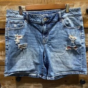 Maurices Women's Distressed Blue Jean Shorts